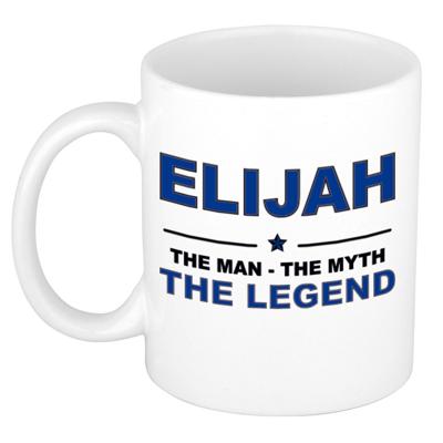 Elijah cadeau mok - man myth legend - naam koffiemok - 300 ml - collega - vaderdag