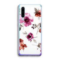 Geschilderde bloemen: Huawei P30 Transparant Hoesje