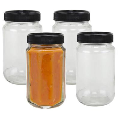 Weckpot/inmaakpot - 30x - glas - 320 ml - met schroefdop - transparant