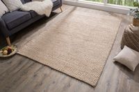Handgemaakt tapijt WOL 240x160cm beige van wol - 38761