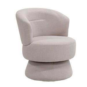 Giga Meubel - Draaifauteuil Beige Stof - Zithoogte 45cm - Moïse