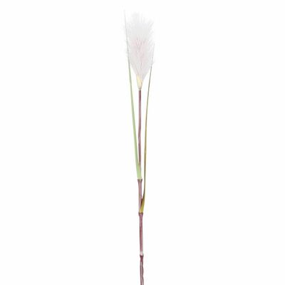 Kunstgras/rietgras kunstplant tak/losse steel - roze/witte pluim - 72 cm