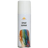Carnaval verkleed haar verf/spray - wit - spuitbus - 125 ml