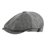 Vintage Stijl Donkergrijze Katoenen Baret voor Heren