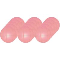 15x Luxe bol lampionnen roze 25 cm 15x Luxe bol lampionnen roze 25 cm