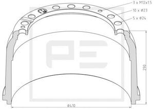 Pe Automotive Remtrommel 016.440-00A