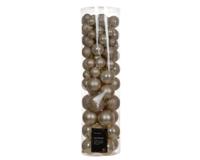 Kerstballen mix kunststof dia. 8 cm pearl 80 stuks - Decoris