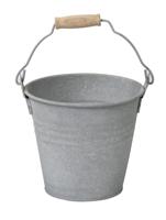 Zinc Old Look Bucket 2 Litres D16H14 cm bloempot - Mcollections Zinc Old Look Bucket 2 Litres D16H14 cm bloempot - Mcollections