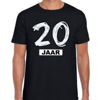 20 jaar verjaardag cadeau t-shirt zwart voor heren