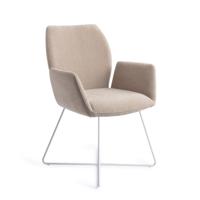 Jesper Home Eetkamerstoel 'Misaki' Cross White, kleur Sand Strand