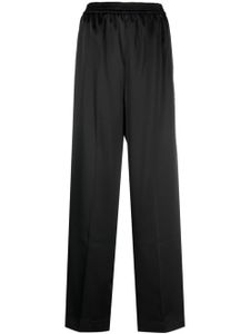 Roberto Collina pantalon en satin à coupe droite - Noir