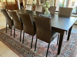 Set van 8 leren eetkamerstoelen - bruin leer - Echt leer, Modern, ontdek de vele Leersoorten en Kleuren bij ShopX