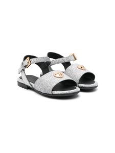 Versace Kids sandales Medusa Heart à paillette - Argent