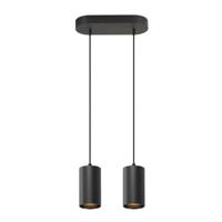 SLV Pendel hanglampAsto Tube zwart 2x GU10 - 1006433