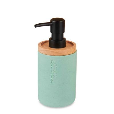 Luxe zeeppompje/dispenser Lotions - mat mintgroen - polyresin - 18 x 8 cm - 300 ml