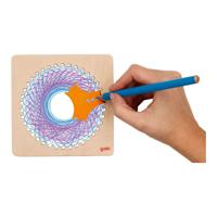 Goki houten spirograaf tekenset, 6dlg. Goki houten spirograaf tekenset, 6dlg.