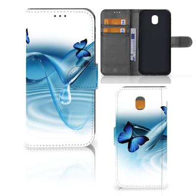 Samsung Galaxy J5 2017 | Telefoonhoesje | Met pasjeshouder | Vlinders