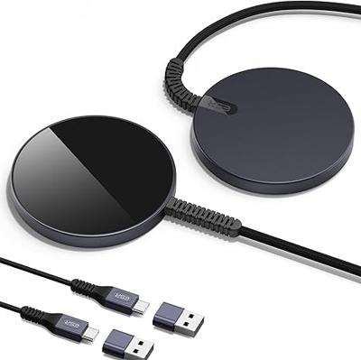 Mini Wireless Charger (HaloLock) - Black-2 Pack