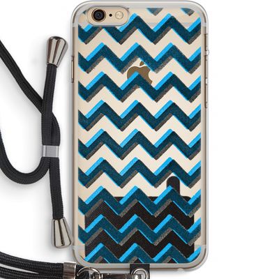 Onderbroken lijn: iPhone 6 PLUS / 6S PLUS Transparant Hoesje met koord