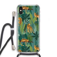 Luipaard 2: iPhone X Transparant Hoesje met koord