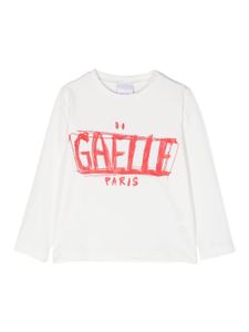 Gaelle Paris Kids t-shirt en coton à logo imprimé - Blanc