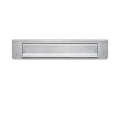 Briefplaat QUADRA rechthoek rvs mat