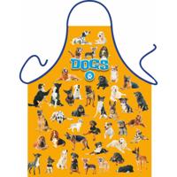 Kookschort met hondenprint - polyester - 94 x 57 cm - koken