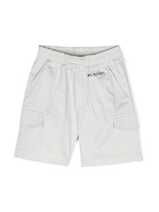 Neil Barrett Kids short de sport à logo imprimé - Gris