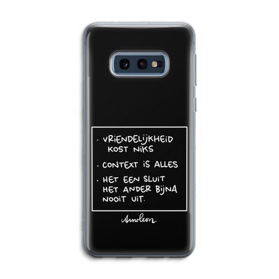 Mijn Motto's: Samsung Galaxy S10e Transparant Hoesje