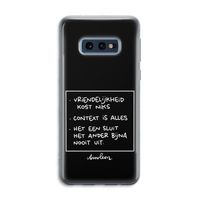 Mijn Motto's: Samsung Galaxy S10e Transparant Hoesje