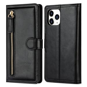 iPhone 11 Pro Max hoesje - Bookcase - Pasjeshouder - Portemonnee - Rits - Kunstleer - Zwart