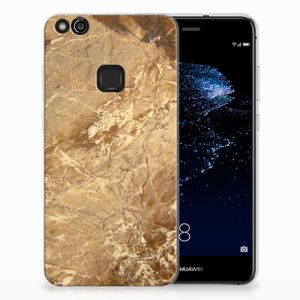 Huawei P10 Lite TPU Siliconen Hoesje Marmer Creme