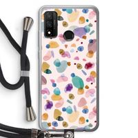 Terrazzo Memphis Pink: Huawei P Smart (2020) Transparant Hoesje met koord
