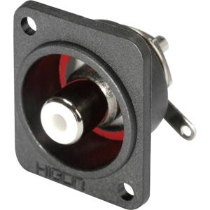 Hicon HI-CEFD-WHT Cinch-connector Flensbus, contacten recht Aantal polen: 2 Wit 1 stuk(s)