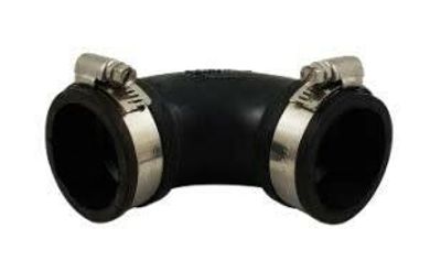 Air Aqua Flexibele Rubber Bocht 90°, 40mm - Eenvoudige Installatie, Weer- en Drukbestendig