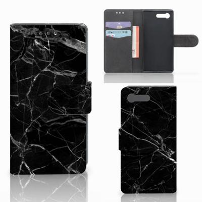 Sony Xperia X Compact | Bookcase | Marmer Zwart - Origineel Cadeau Vader