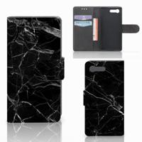 Sony Xperia X Compact | Bookcase | Marmer Zwart - Origineel Cadeau Vader