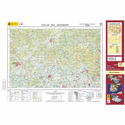 Topografische kaart 667 MT50 Villar del Arzobispo | CNIG - Instituto Geográfico Nacional1
