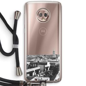 Marrakech Skyline : Motorola Moto G6 Transparant Hoesje met koord