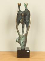 Bronzen beeld Gezin, 31 cm