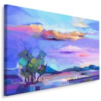 Schilderij - Abstract landschap, Multikleur, Premium print - thumbnail