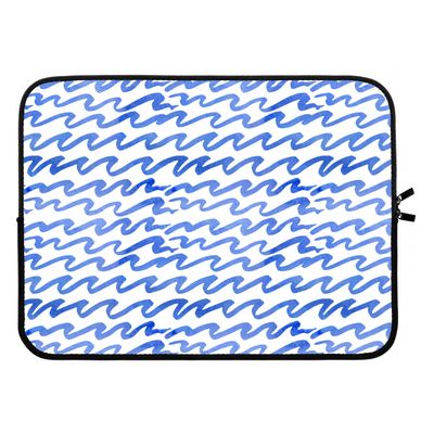 Blauwe golven: Laptop sleeve 15 inch