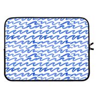 Blauwe golven: Laptop sleeve 15 inch