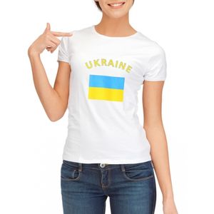 T-shirt met vlag Oekraine print voor dames