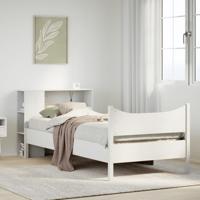 Bedframe zonder matras massief grenenhout wit 140x200 cm