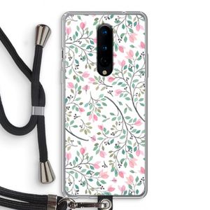 Sierlijke bloemen: OnePlus 8 Transparant Hoesje met koord