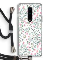 Sierlijke bloemen: OnePlus 8 Transparant Hoesje met koord