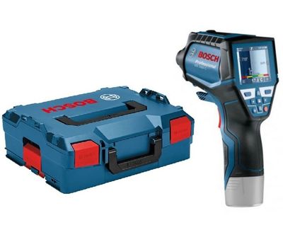 Bosch Blauw GIS 1000 C Professional temperatuur- en vochtmeter Click & Go | zonder accu&apos;s en lader in L-boxx - 0601083308