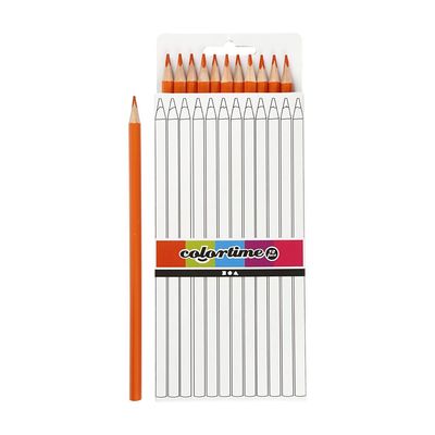 Creativ Company Driehoekige kleurpotloden - oranje, 12st.