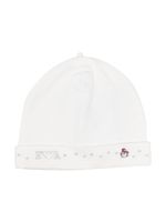 Emporio Armani Kids chapeau Hello Winter Penguin - Blanc